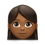 Emoji 👩🏾 Donna: Carnagione Abbastanza Scura su LG Velvet.