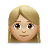 👩🏼 Emoji Mujer: Tono De Piel Claro Medio en LG Velvet.