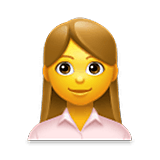 👩‍💼 Emoji Oficinista Mujer en LG Velvet.