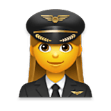 Emoji 👩‍✈️ Pilota Donna su LG Velvet.