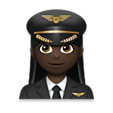 👩🏿‍✈️ Emoji Piloto Mujer: Tono De Piel Oscuro en LG Velvet.