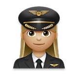 Emoji 👩🏼‍✈️ Pilota Donna: Carnagione Abbastanza Chiara su LG Velvet.