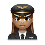 Emoji 👩🏽‍✈️ Pilota Donna: Carnagione Olivastra su LG Velvet.