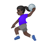 🤾🏿‍♀️ Emoji Handballspielerin: dunkle Hautfarbe LG Velvet.