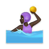 🤽🏿‍♀️ Emoji Mulher Jogando Polo Aquático: Pele Escura na LG Velvet.