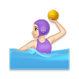 🤽🏻‍♀️ Emoji Mulher Jogando Polo Aquático: Pele Clara na LG Velvet.