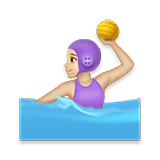 🤽🏼‍♀️ Emoji Mulher Jogando Polo Aquático: Pele Morena Clara na LG Velvet.