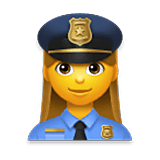 👮‍♀️ Emoji Agente De Policía Mujer en LG Velvet.