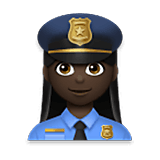 Emoji 👮🏿‍♀️ Poliziotta: Carnagione Scura su LG Velvet.