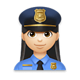 Emoji 👮🏻‍♀️ Poliziotta: Carnagione Chiara su LG Velvet.