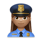 Emoji 👮🏽‍♀️ Poliziotta: Carnagione Olivastra su LG Velvet.
