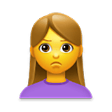 Emoji 🙎‍♀️ Donna Imbronciata su LG Velvet.