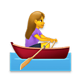Emoji 🚣‍♀️ Donna In Barca A Remi su LG Velvet.