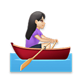 Emoji 🚣🏻‍♀️ Donna In Barca A Remi: Carnagione Chiara su LG Velvet.