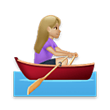 Emoji 🚣🏼‍♀️ Donna In Barca A Remi: Carnagione Abbastanza Chiara su LG Velvet.