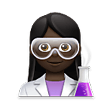👩🏿‍🔬 Emoji Cientista Mulher: Pele Escura na LG Velvet.