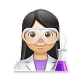 👩🏻‍🔬 Emoji Científica: Tono De Piel Claro en LG Velvet.