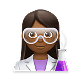 👩🏾‍🔬 Emoji Wissenschaftlerin: mitteldunkle Hautfarbe LG Velvet.