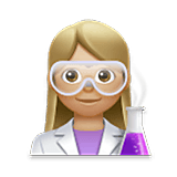 👩🏼‍🔬 Emoji Científica: Tono De Piel Claro Medio en LG Velvet.