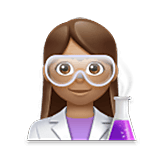 Emoji 👩🏽‍🔬 Scienziata: Carnagione Olivastra su LG Velvet.