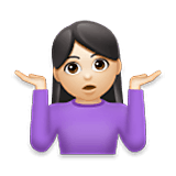 Emoji 🤷🏻‍♀️ Donna Che Scrolla Le Spalle: Carnagione Chiara su LG Velvet.