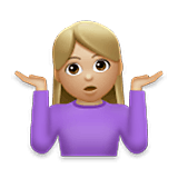 🤷🏼‍♀️ Emoji Mujer Encogida De Hombros: Tono De Piel Claro Medio en LG Velvet.
