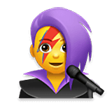 👩‍🎤 Emoji Cantante Mujer en LG Velvet.