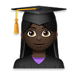 👩🏿‍🎓 Emoji Estudiante Mujer: Tono De Piel Oscuro en LG Velvet.