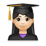 👩🏻‍🎓 Emoji Estudiante Mujer: Tono De Piel Claro en LG Velvet.