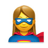 Emoji 🦸‍♀️ Supereroina su LG Velvet.