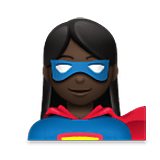 Emoji 🦸🏿‍♀️ Supereroina: Carnagione Scura su LG Velvet.