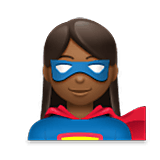 Emoji 🦸🏾‍♀️ Supereroina: Carnagione Abbastanza Scura su LG Velvet.