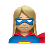 🦸🏼‍♀️ Emoji Super-heroína: Pele Morena Clara na LG Velvet.