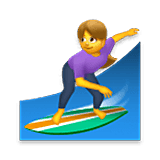 🏄‍♀️ Emoji Mujer Haciendo Surf en LG Velvet.