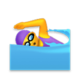 Emoji 🏊‍♀️ Nuotatrice su LG Velvet.