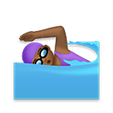 🏊🏾‍♀️ Emoji Mujer Nadando: Tono De Piel Oscuro Medio en LG Velvet.