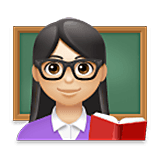 👩🏻‍🏫 Emoji Profesora: Tono De Piel Claro en LG Velvet.