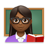 👩🏾‍🏫 Emoji Professora: Pele Morena Escura na LG Velvet.