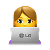 Emoji 👩‍💻 Tecnologa su LG Velvet.