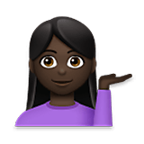💁🏿‍♀️ Emoji Empleada De Mostrador De Información: Tono De Piel Oscuro en LG Velvet.
