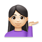 💁🏻‍♀️ Emoji Empleada De Mostrador De Información: Tono De Piel Claro en LG Velvet.