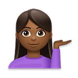 Emoji 💁🏾‍♀️ Donna Con Suggerimento: Carnagione Abbastanza Scura su LG Velvet.