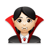 🧛🏻‍♀️ Emoji Vampiresa: Tono De Piel Claro en LG Velvet.