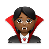 🧛🏾‍♀️ Emoji Vampiresa: Tono De Piel Oscuro Medio en LG Velvet.
