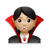 Emoji 🧛🏼‍♀️ Vampira: Carnagione Abbastanza Chiara su LG Velvet.