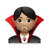 Emoji 🧛🏽‍♀️ Vampira: Carnagione Olivastra su LG Velvet.