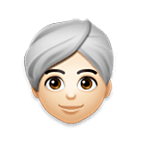 👳🏻‍♀️ Emoji Mujer Con Turbante: Tono De Piel Claro en LG Velvet.