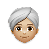 👳🏼‍♀️ Emoji Mujer Con Turbante: Tono De Piel Claro Medio en LG Velvet.