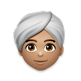 👳🏽‍♀️ Emoji Mujer Con Turbante: Tono De Piel Medio en LG Velvet.