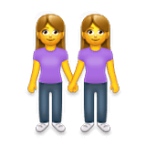 Emoji 👭 Due Donne Che Si Tengono Per Mano su LG Velvet.